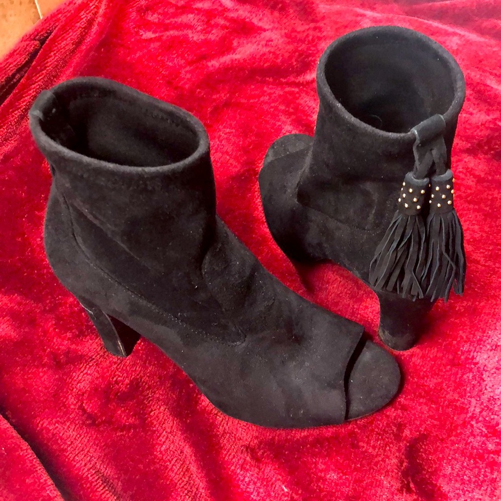 Vince Camuto Black Suede High Heel Booties